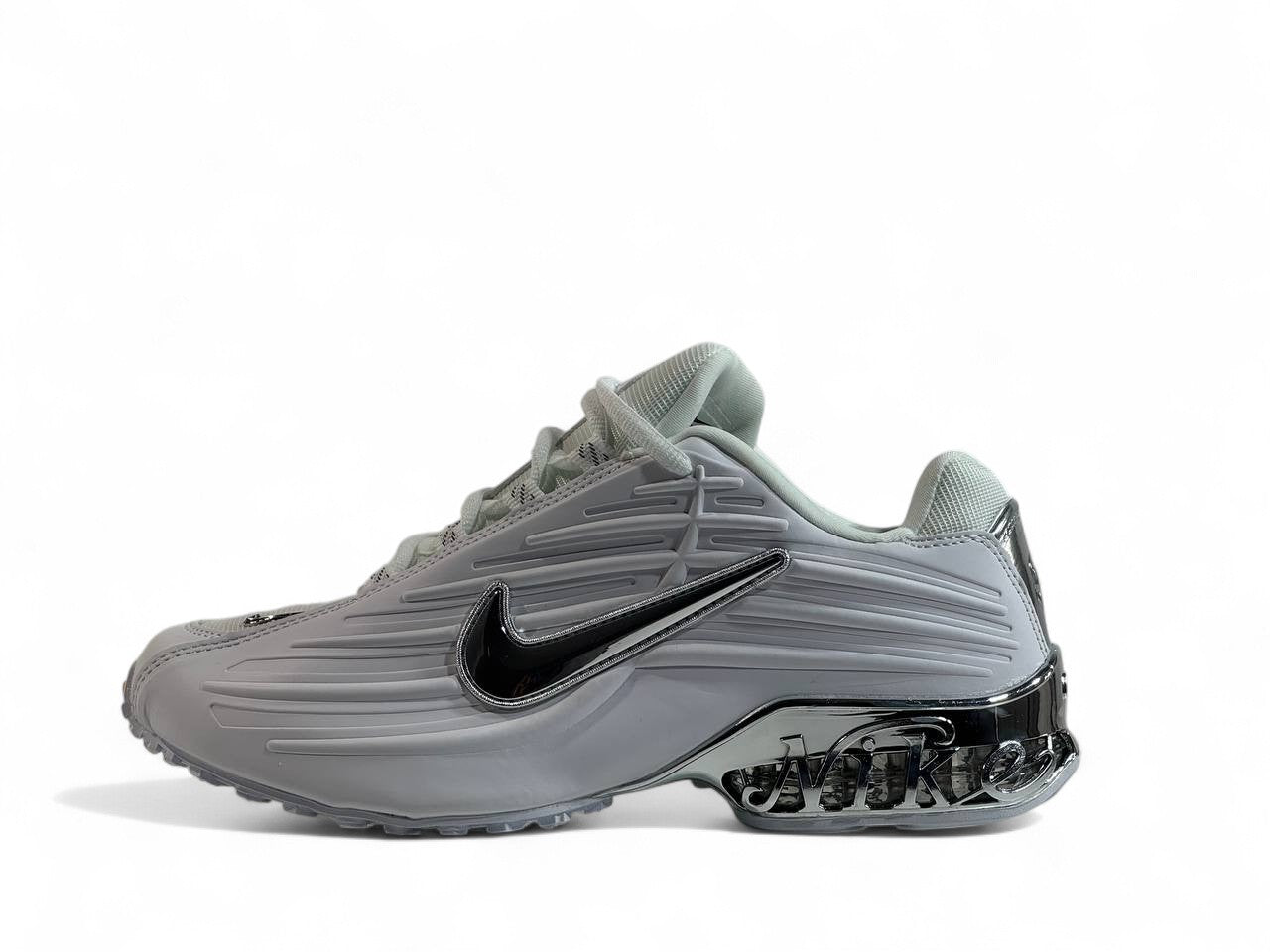 ⚡ Nike Shox Silver Chrome Edition 👟 | Luxury Meets Performance