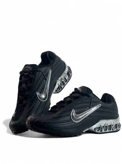 🖤 Nike Shox Black Chrome Edition 👟 | Bold Power. Timeless Style.