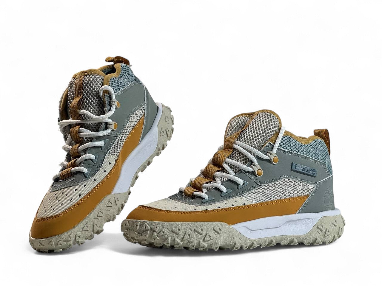 🏔️ Timberland Trail Explorer Beige & Grey Edition 🥾 | Rugged Comfort. Timeless Adventure.