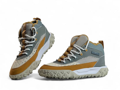 🏔️ Timberland Trail Explorer Beige & Grey Edition 🥾 | Rugged Comfort. Timeless Adventure.