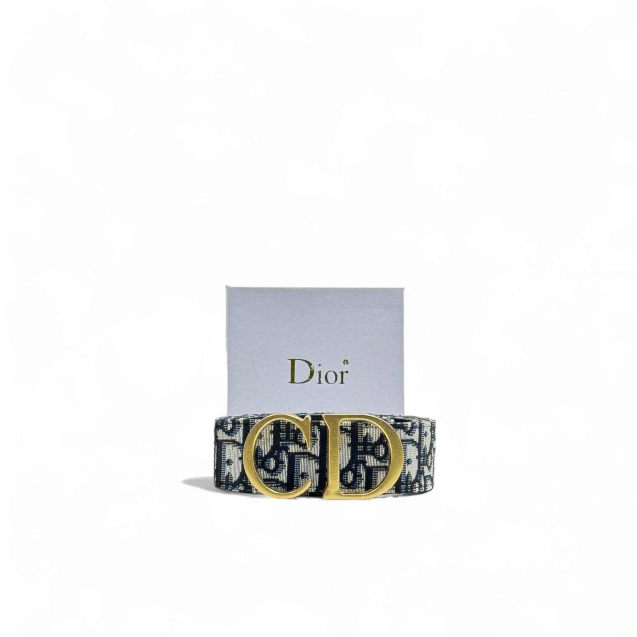 Dior Oblique Canvas Belt 💼 | 125cm | Gold CD Buckle + Box