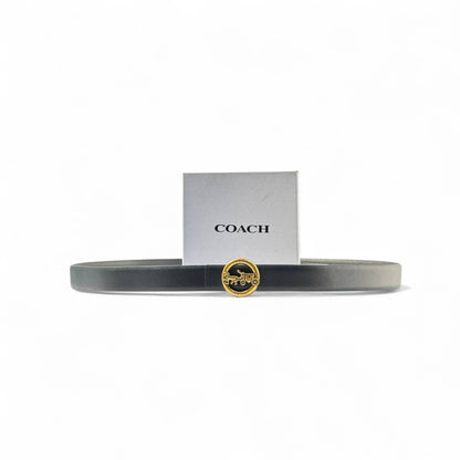 🖤 Coach Signature Belt – 125cm Black with Gold Carriage Buckle 🐎✨