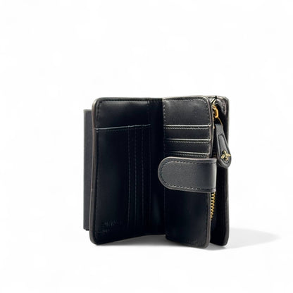 🖤 Pinko Crystal Logo Wallet – Black with Studded 3D Lettering ✨
