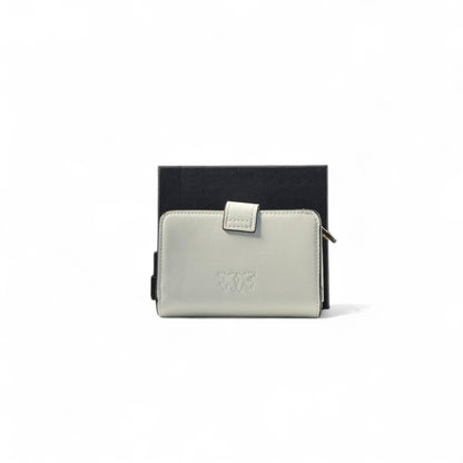 🤍 Pinko Love Birds Wallet – Ivory with Gold Buckle Closure ✨