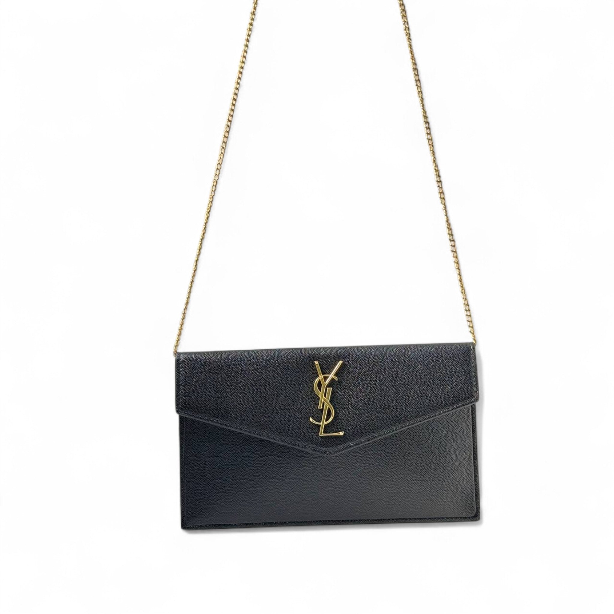 🖤 YSL Classic Black Envelope Chain clutch – Timeless Elegance