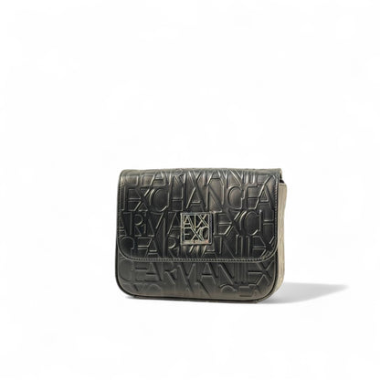 🖤 Armani Exchange Black Logo Embossed Crossbody – Mini Luxe