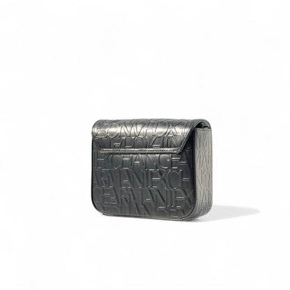 🖤 Armani Exchange Black Logo Embossed Crossbody – Mini Luxe