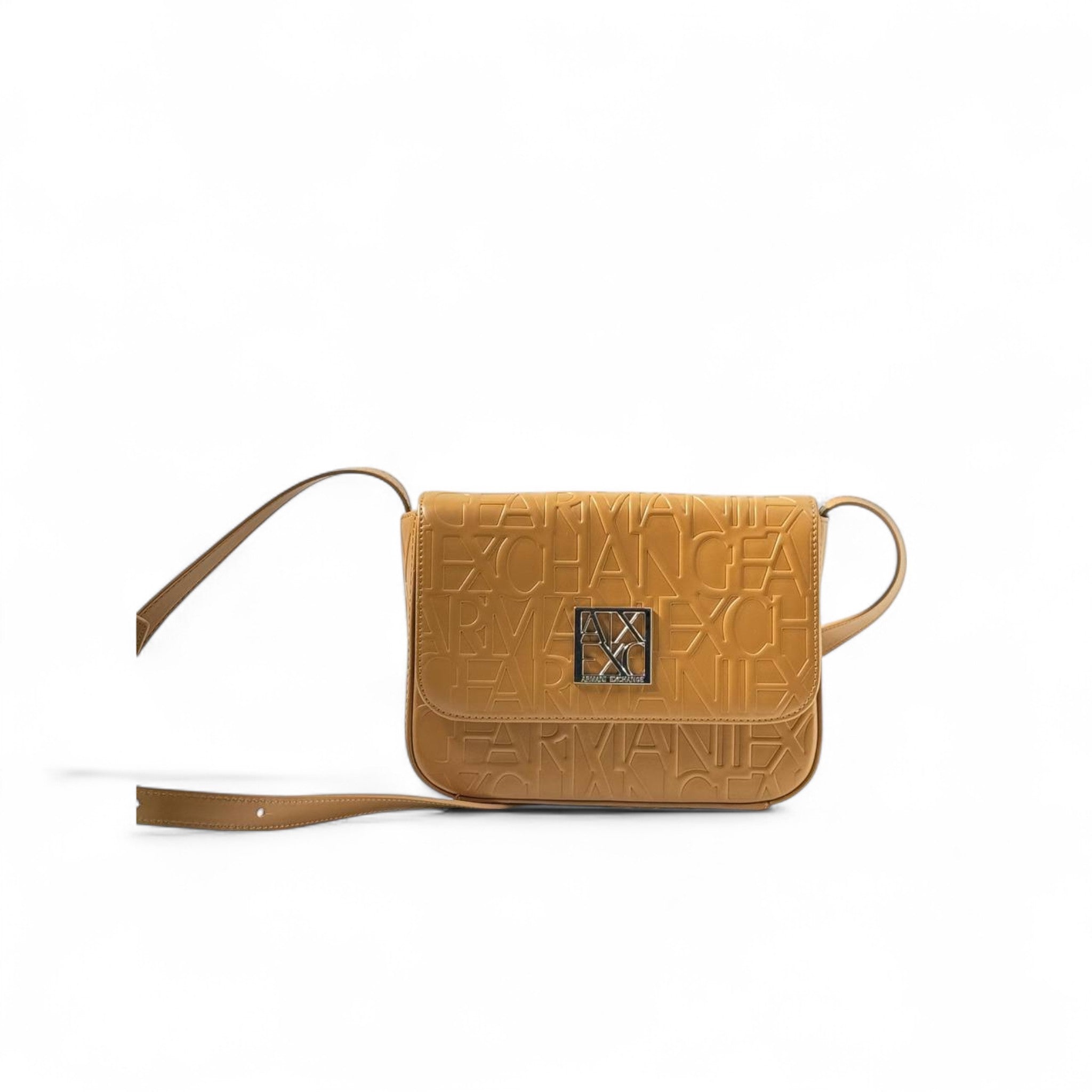🎯 Armani Exchange Logo Crossbody – Camel Edition