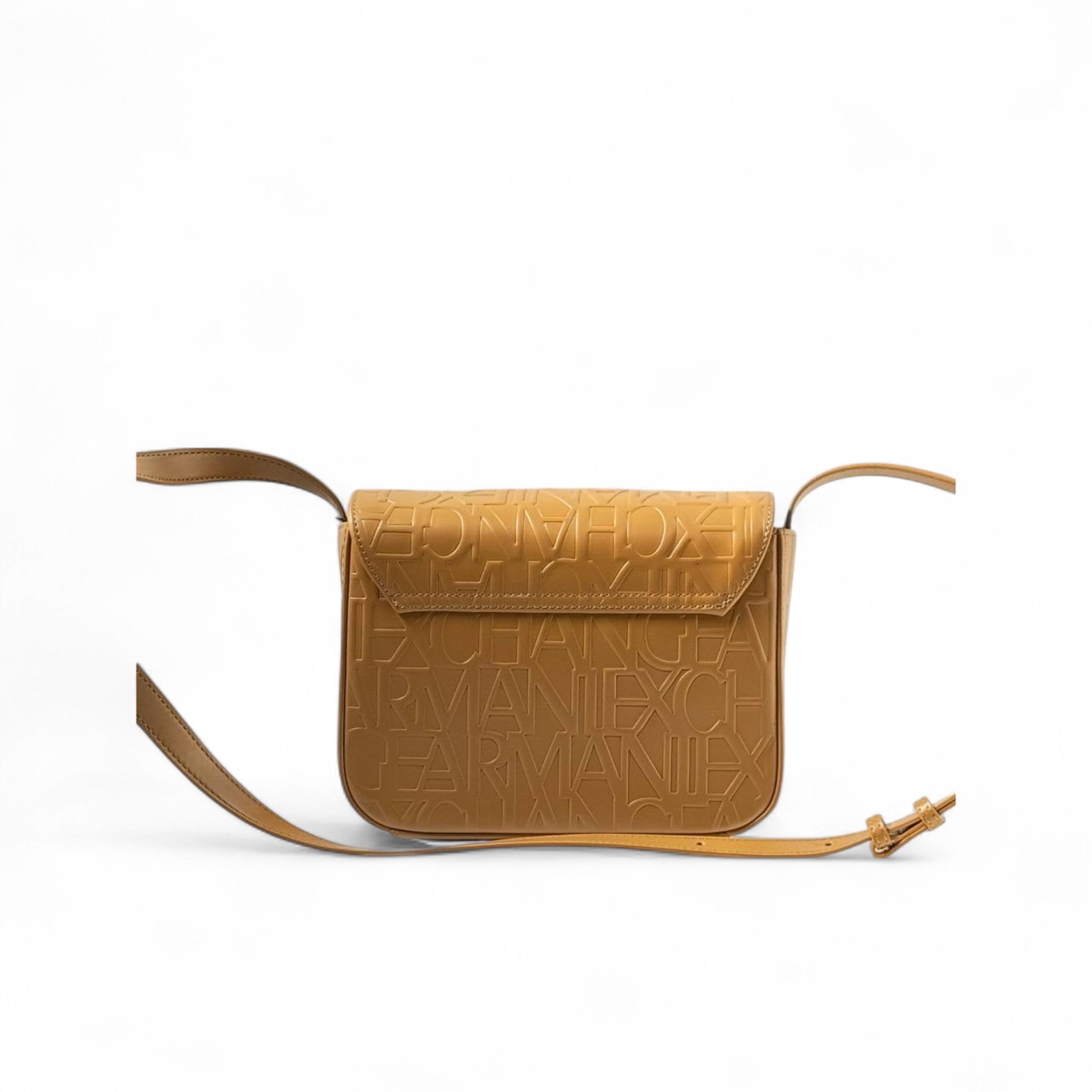 🎯 Armani Exchange Logo Crossbody – Camel Edition
