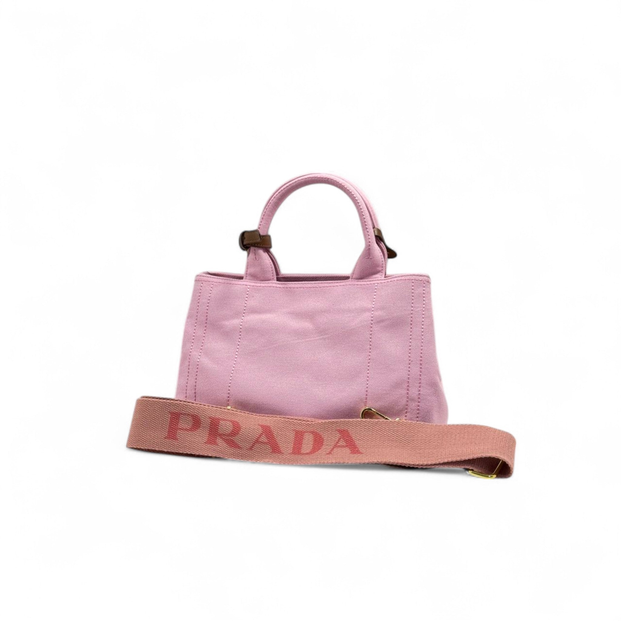 💗 Prada Milano Mini Canvas Tote – Pink Edition