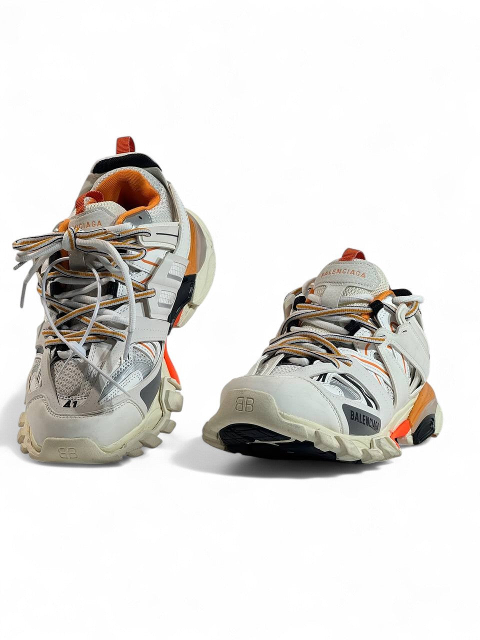 🔥 Balenciaga Track White Orange 👟 | Power Meets Style
