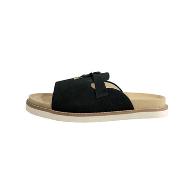 Loro Piana Black Comfort Slides 🖤✨ Luxury Summer Sandals for men