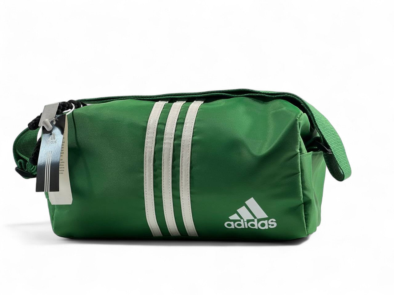 💚 Adidas Triple-Stripe Crossbody Bag – Emerald Edition 💚