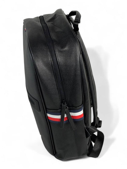 🎒 Tommy Hilfiger Black Leather Backpack – Premium Edition 🇺🇸
