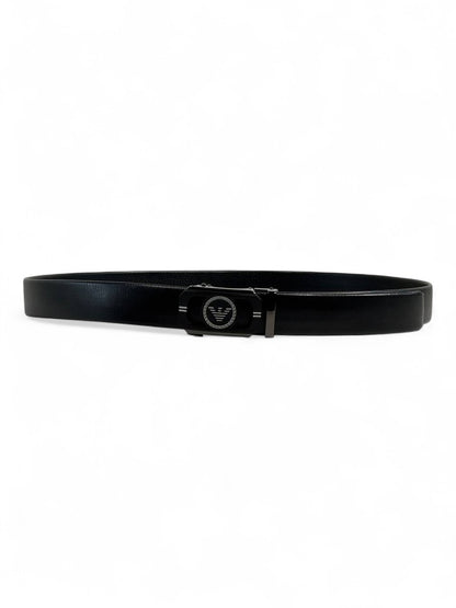 🖤 Emporio Armani Signature Black Leather Belt – 135 CM Elite Edition 👔