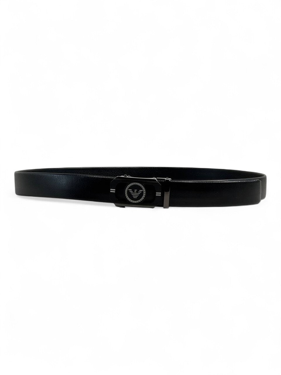 🖤 Emporio Armani Signature Black Leather Belt – 135 CM Elite Edition 👔
