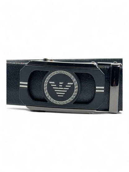 🖤 Emporio Armani Signature Black Leather Belt – 135 CM Elite Edition 👔