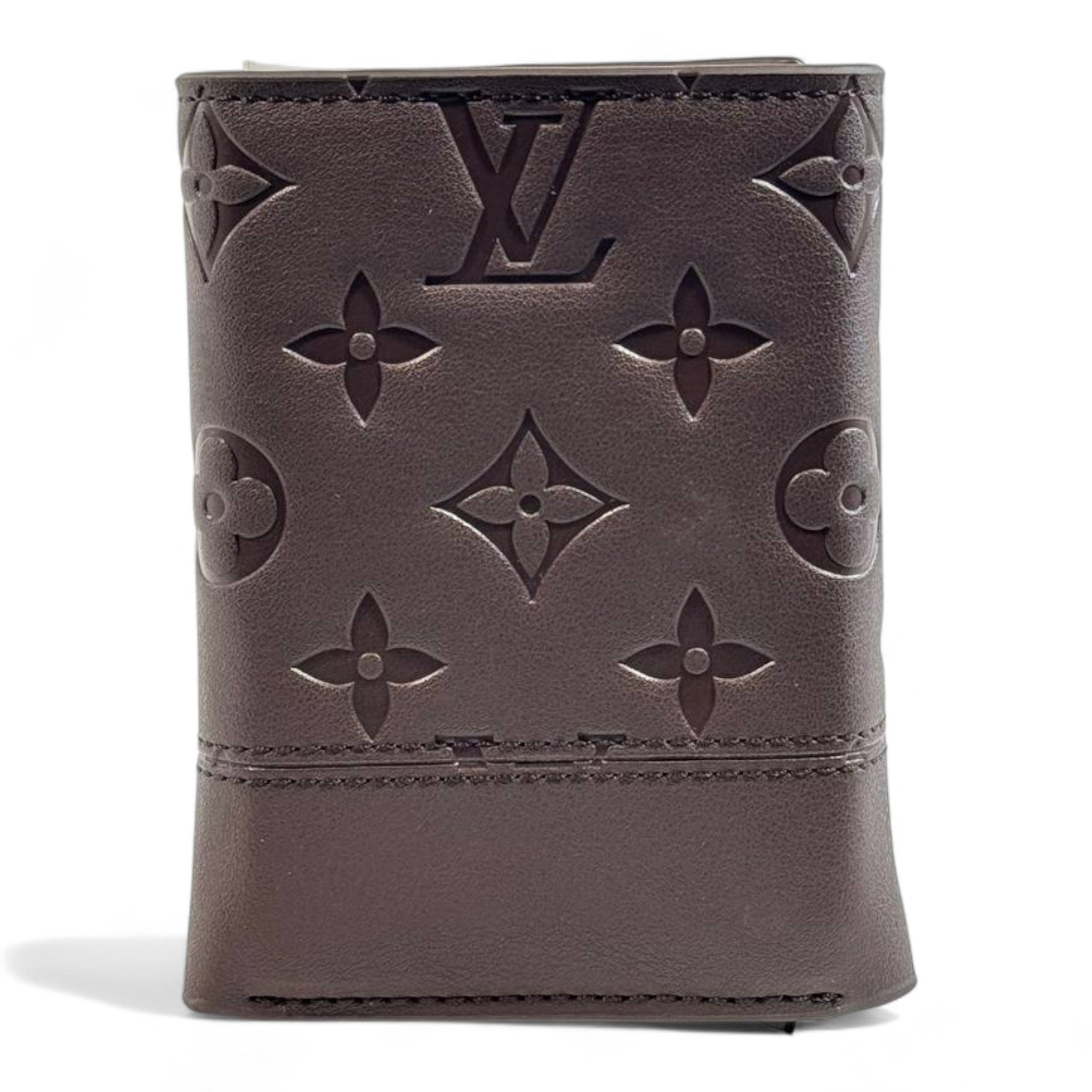 🤎 Louis Vuitton Monogram Embossed Trifold Wallet – Chocolate Brown Edition 🍫