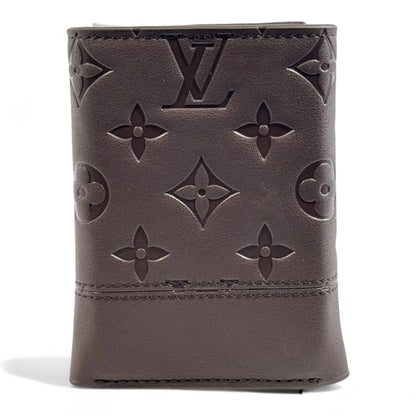 🤎 Louis Vuitton Monogram Embossed Trifold Wallet – Chocolate Brown Edition 🍫