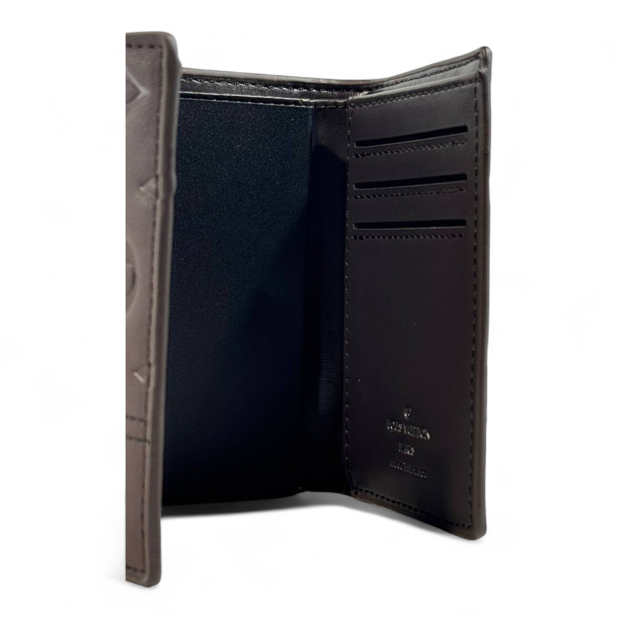 🤎 Louis Vuitton Monogram Embossed Trifold Wallet – Chocolate Brown Edition 🍫