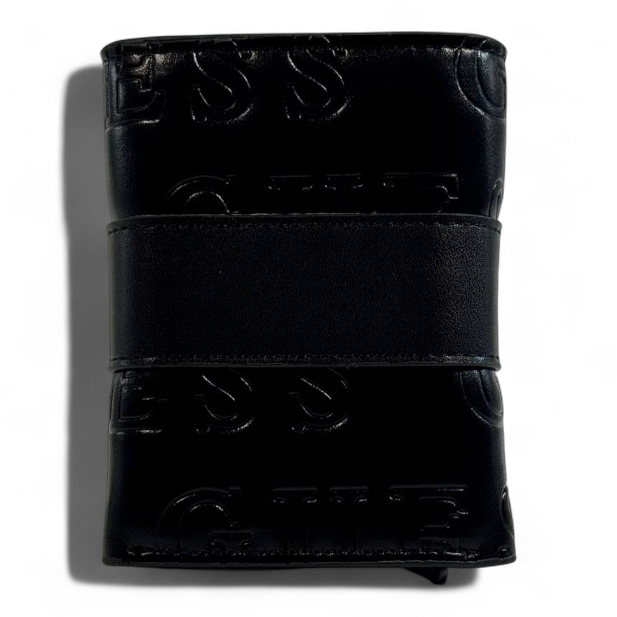 🖤 GUESS Embossed Trifold Wallet – Black Edition 💼