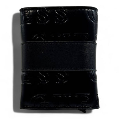 🖤 GUESS Embossed Trifold Wallet – Black Edition 💼