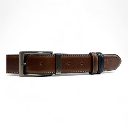 🤎🖤 Calvin Klein Reversible Leather Belt – 115cm (Brown & Black) ✨