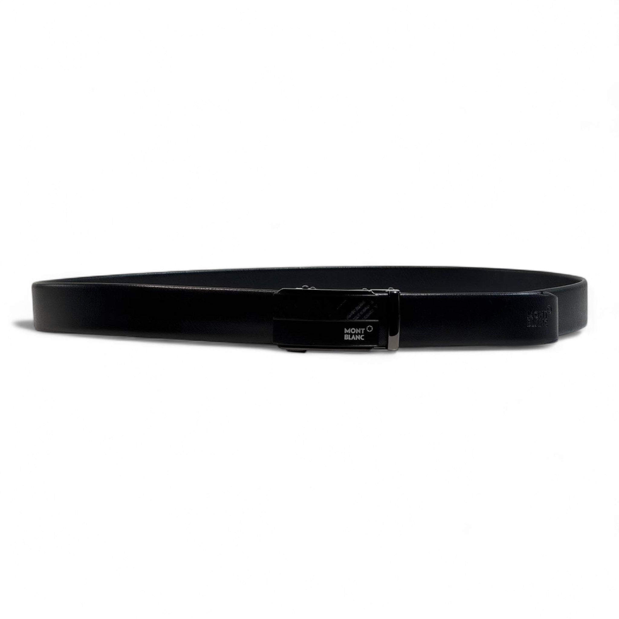 🖤 Montblanc Signature Leather Belt – 135cm (Black Edition) ⚡️