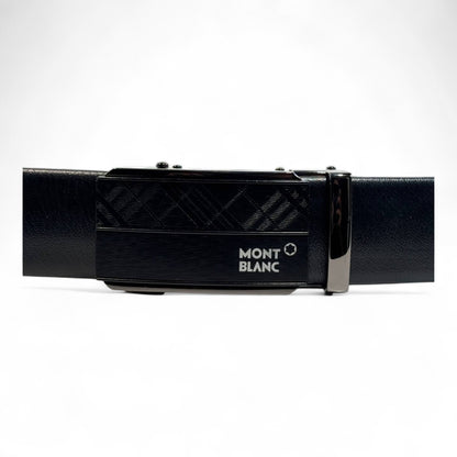 🖤 Montblanc Signature Leather Belt – 135cm (Black Edition) ⚡️