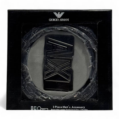 : 🖤 Armani Exchange A|X Reversible Leather Belt – Double Face 135cm ⚡️