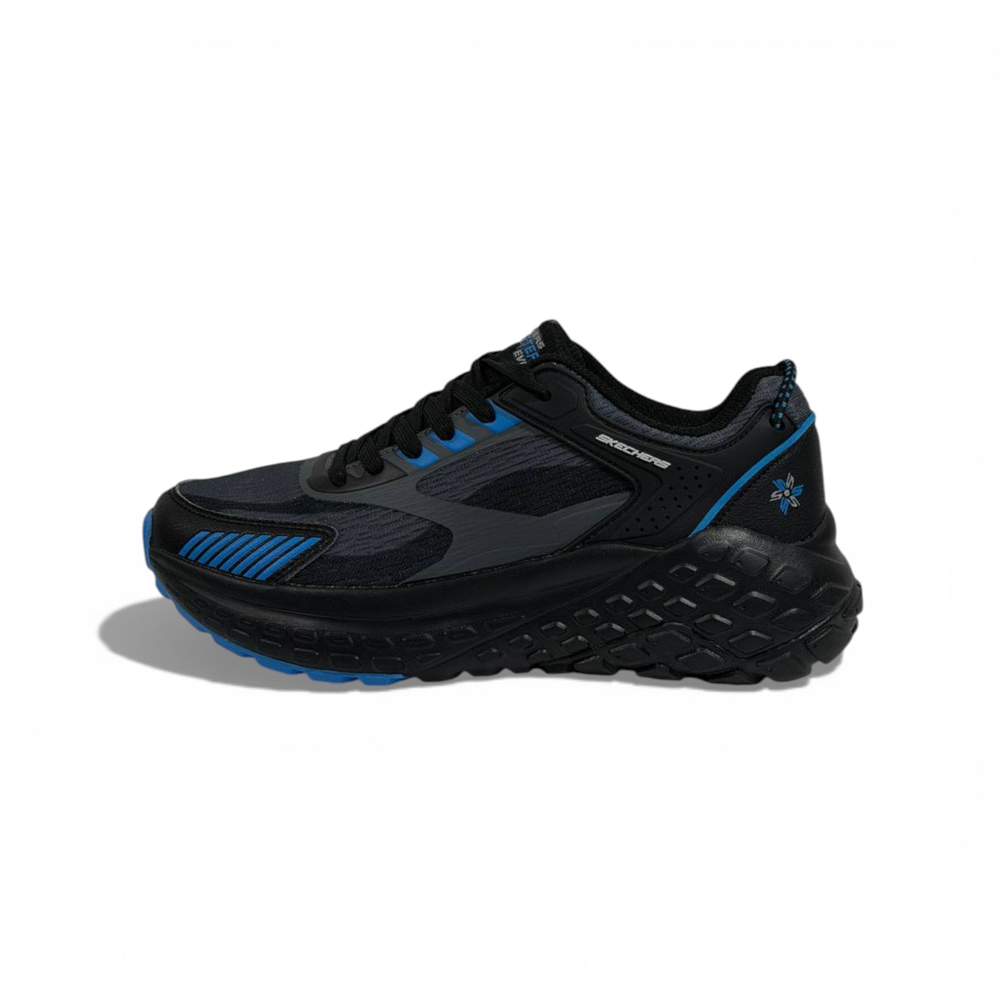 🔵⚫ Skechers Monster Evo Sneakers – Rugged Performance with Bold Sporty Style 👟🔥
