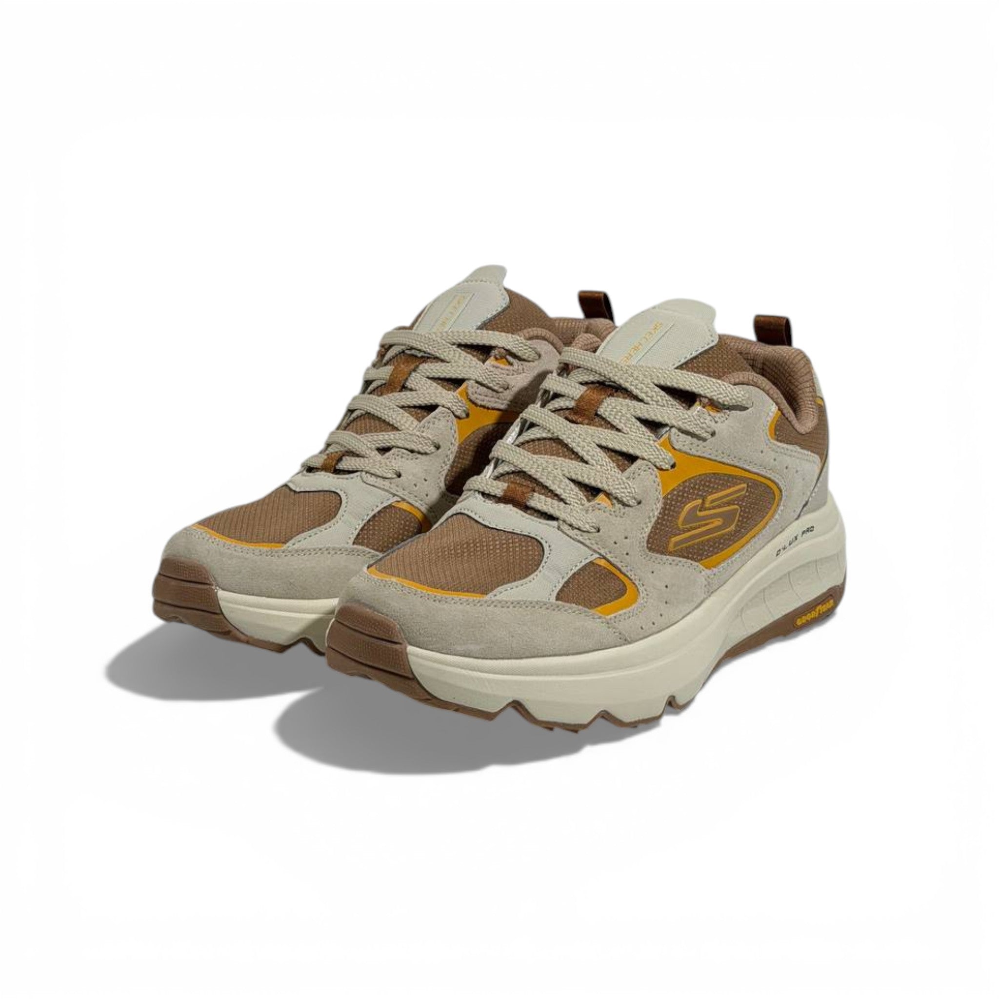 🤎 Skechers D’Lux Pro x Goodyear Sneakers – Premium Comfort with Rugged Durability 👟✨