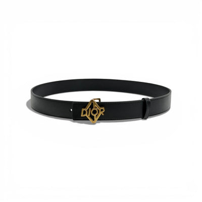 🖤 Dior Leather Belt with Gold Logo Buckle | Iconic Luxury ✨