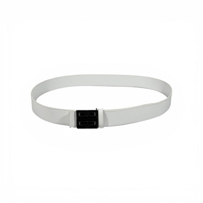 🤍 Givenchy White Leather Belt with Black 4G Buckle-125 | Modern Luxury ✨