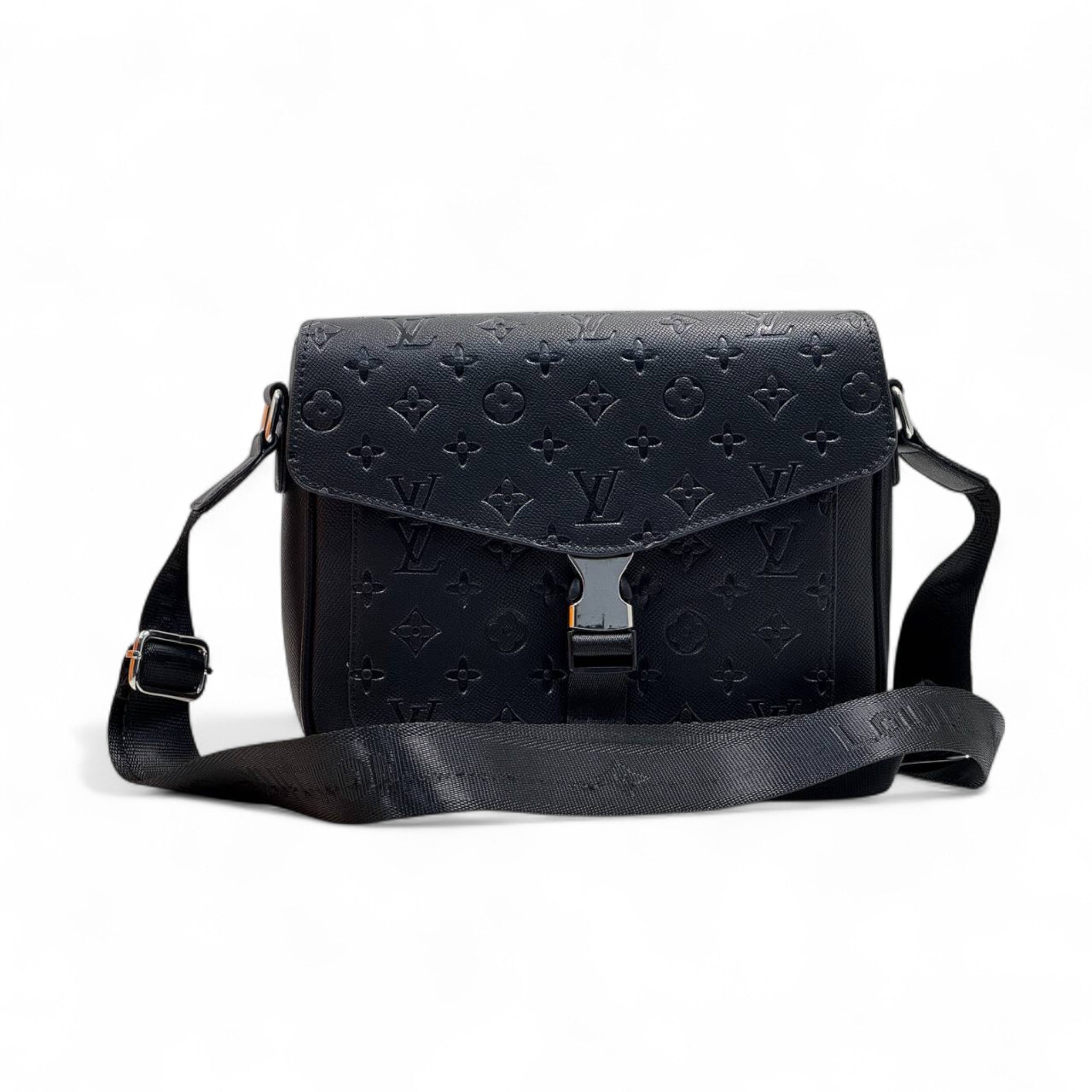 Louis Vuitton Monogram Embossed Crossbody – Classic Black Luxe 🖤🎒