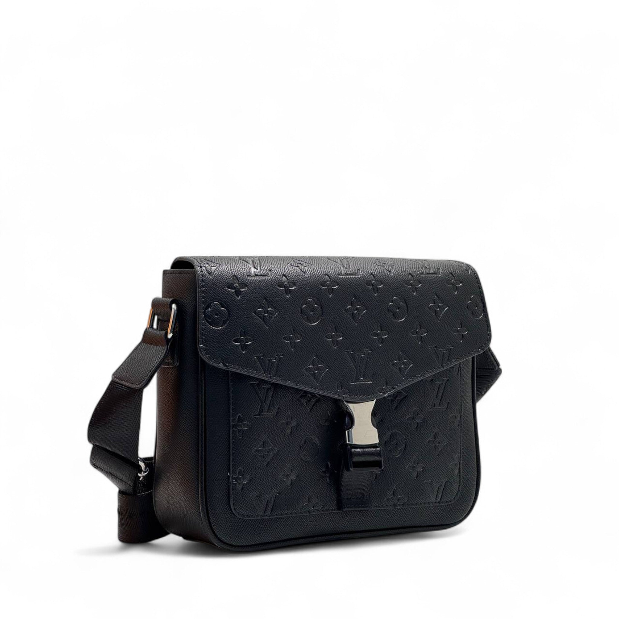 Louis Vuitton Monogram Embossed Crossbody – Classic Black Luxe 🖤🎒