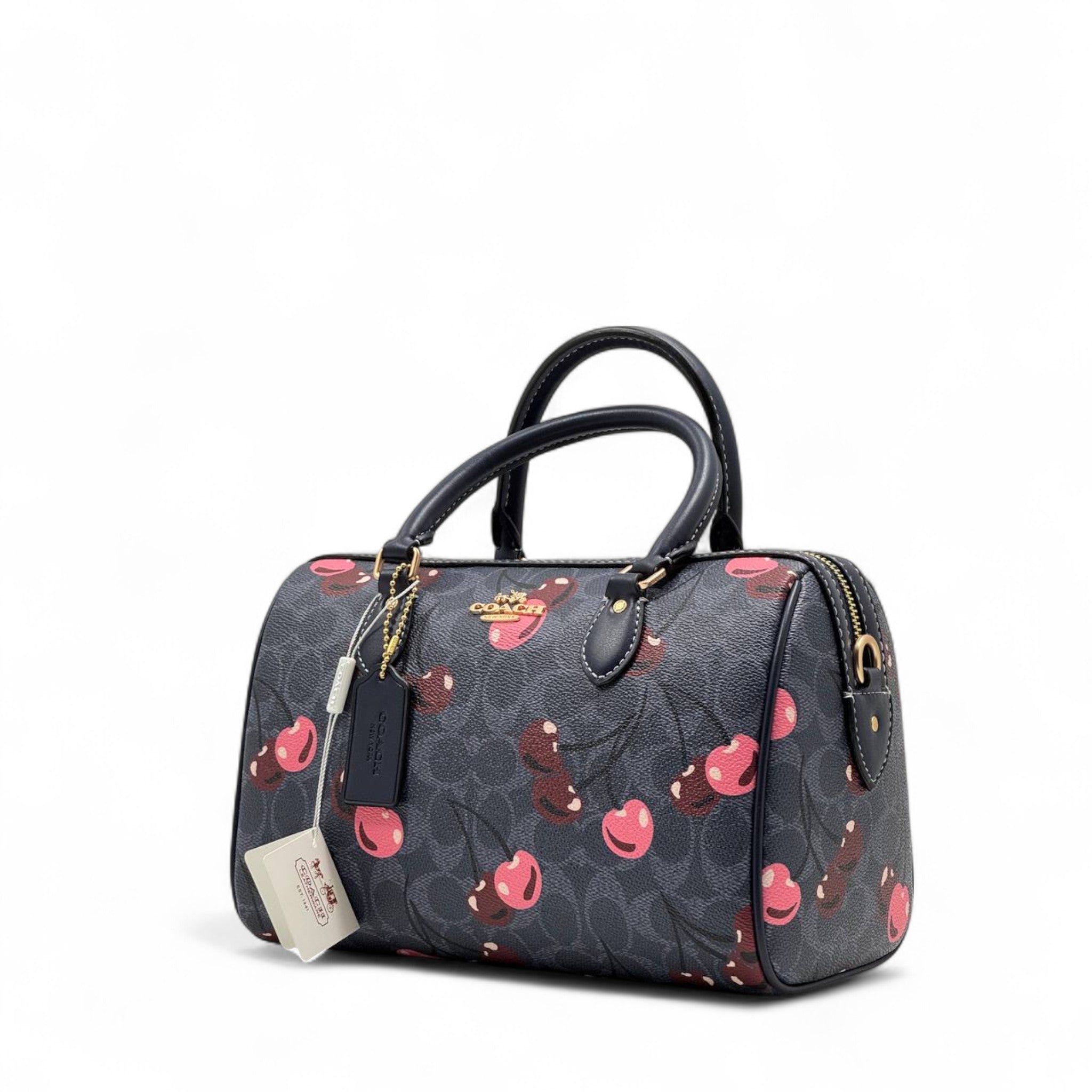 Coach Cherry Print Signature Satchel – Sweet & Stylish 🍒👜