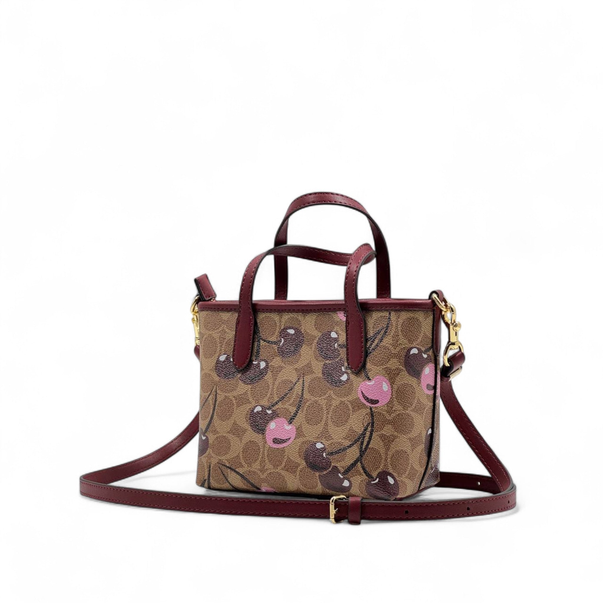 Coach Mini Tote with Cherry Print – Signature Canvas 🍒👜