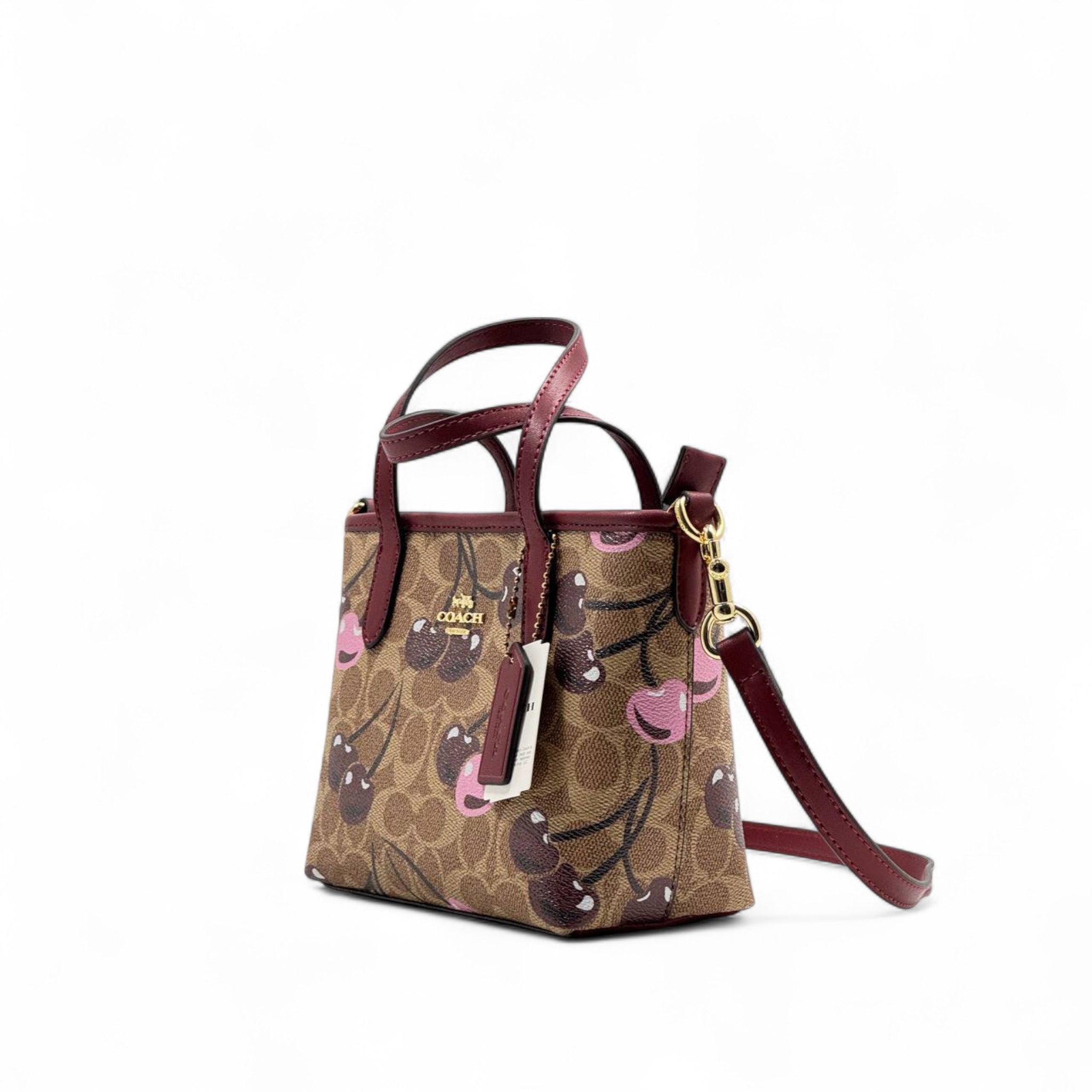 Coach Mini Tote with Cherry Print – Signature Canvas 🍒👜