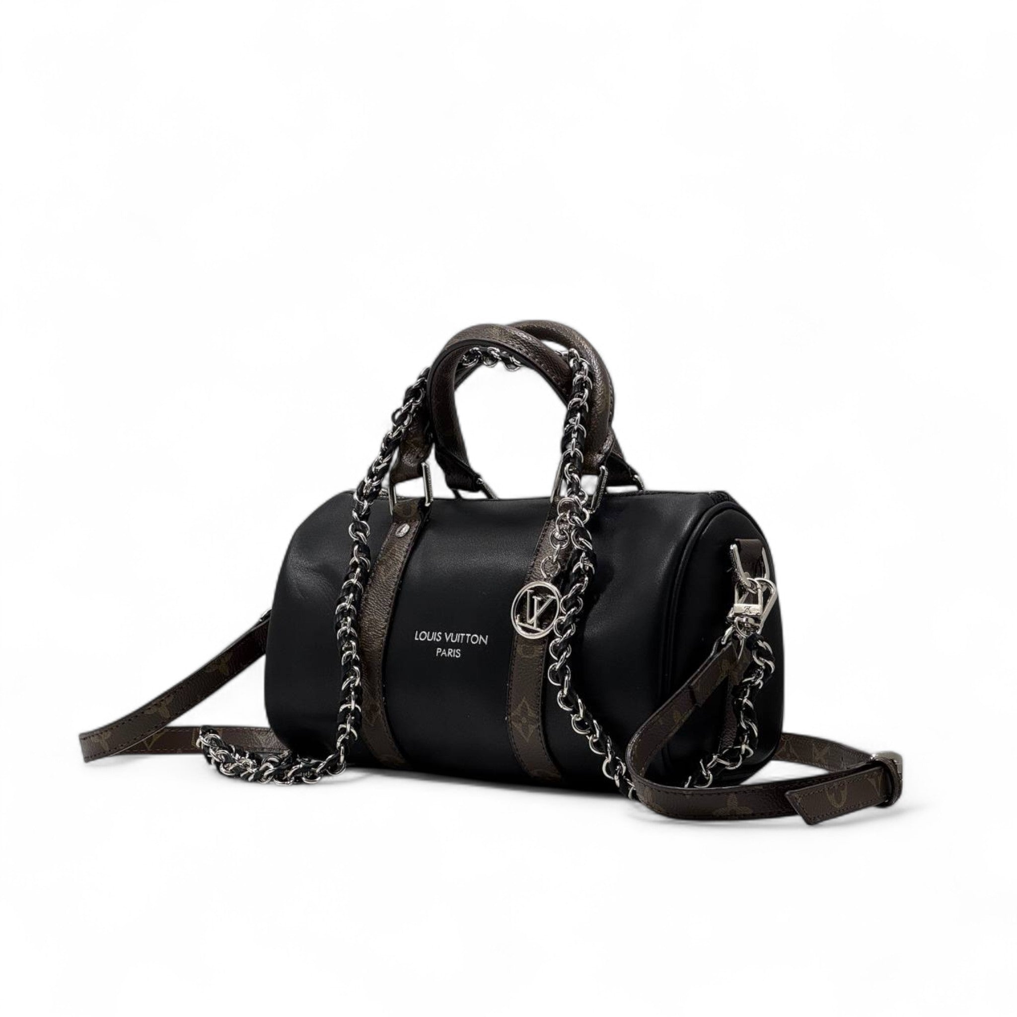 Louis Vuitton Monogram Duffle Shoulder Bag – Black Elegance 🖤🧳