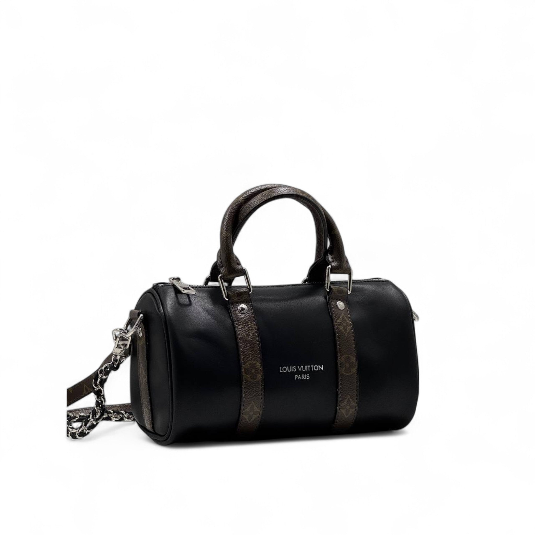 Louis Vuitton Monogram Duffle Shoulder Bag – Black Elegance 🖤🧳