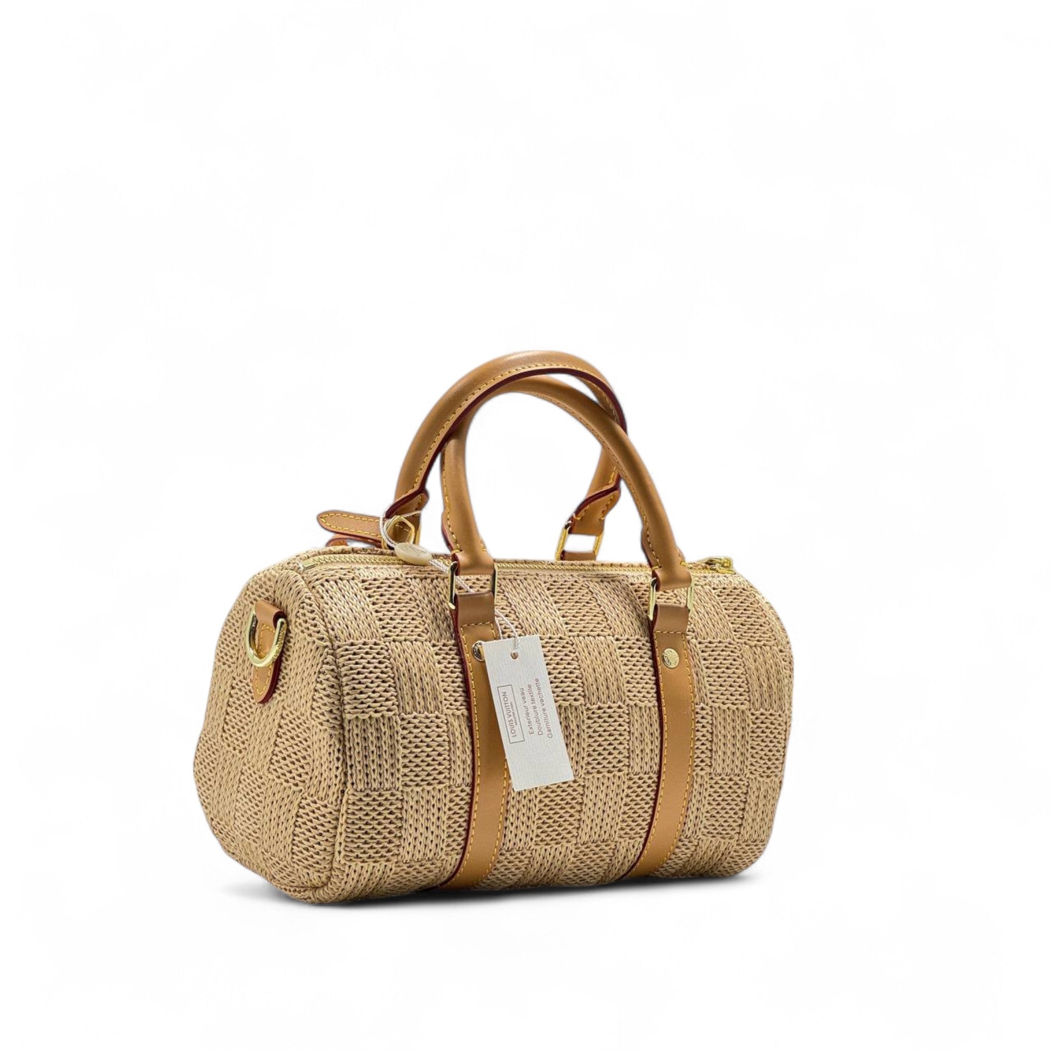 Louis Vuitton Raffia Duffle Bag – Natural Elegance Edition 👜🌾