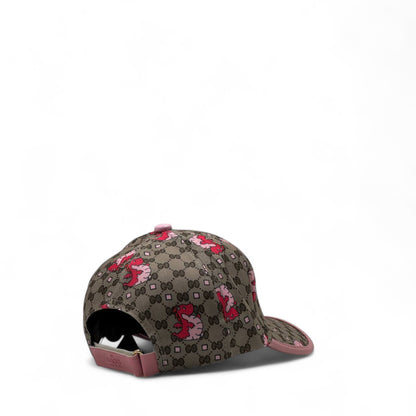 Gucci Dino Monogram Cap – Beige & Pink Limited Edition 🦕✨