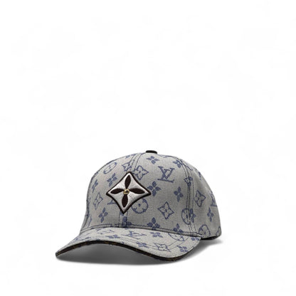 Louis Vuitton Blue Monogram Denim Cap – Star Patch Edition 🌟🧢