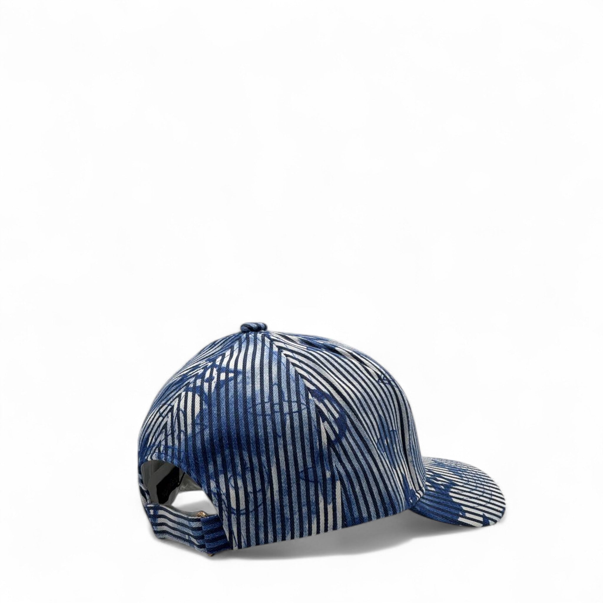 Louis Vuitton Blue Striped Monogram Cap – Denim Art Edition 💙🧢