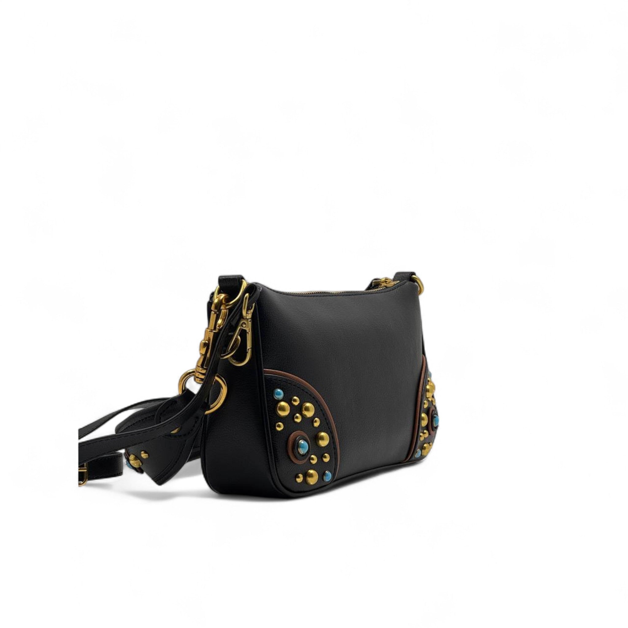 👜 Miu Miu Black Studded Shoulder Bag – Edgy Glamour, Italian Craft 💎🇮🇹