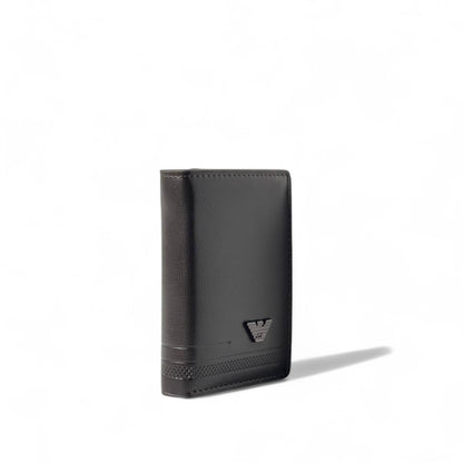 Emporio Armani Brown Leather Card Wallet – Iconic Eagle Edition
