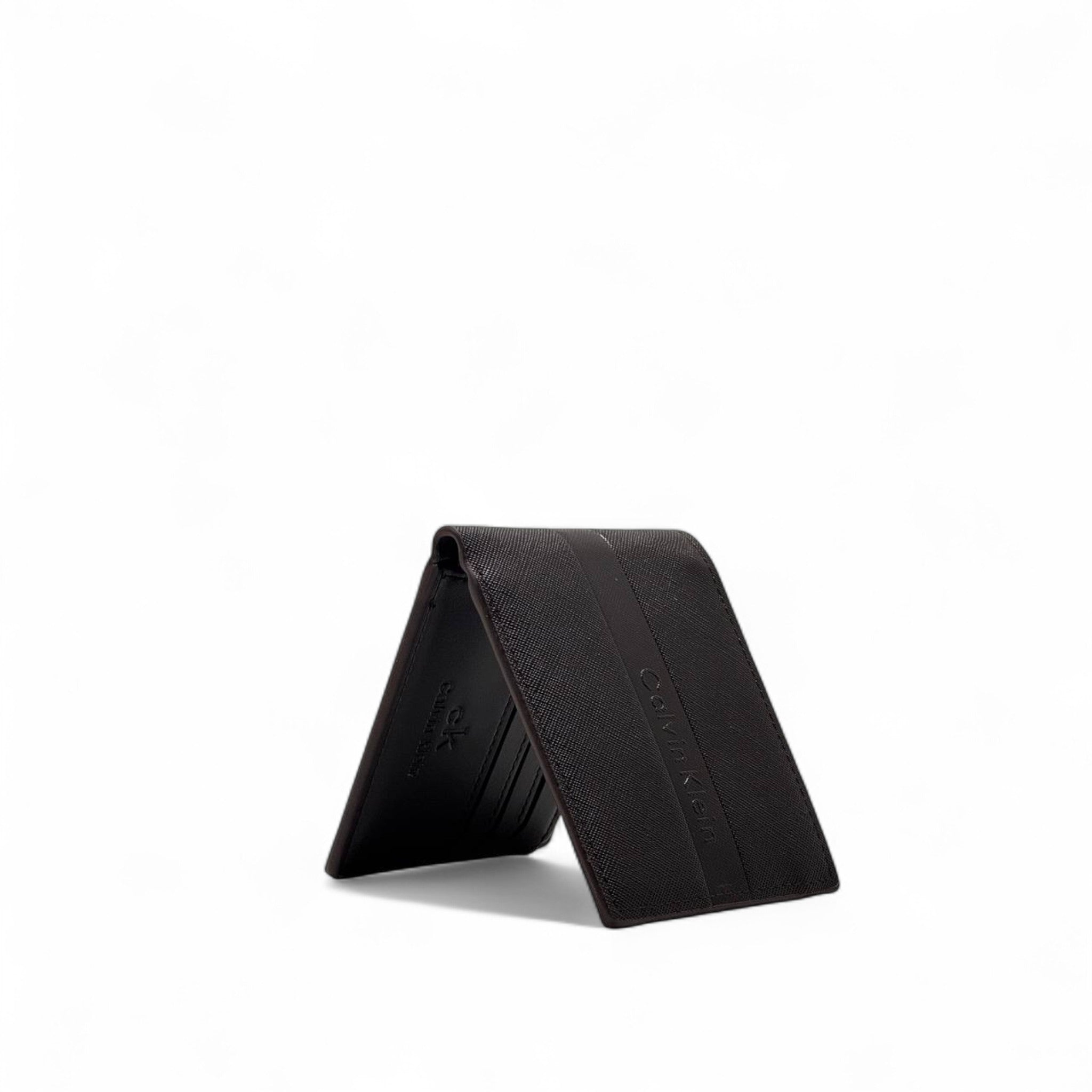 Calvin Klein Brown & Black Leather Wallet – Dual-Tone Essentials Edition