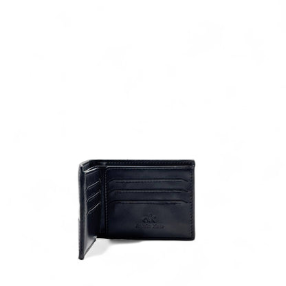 Calvin Klein Black Leather Wallet – Embossed Band Signature Edition