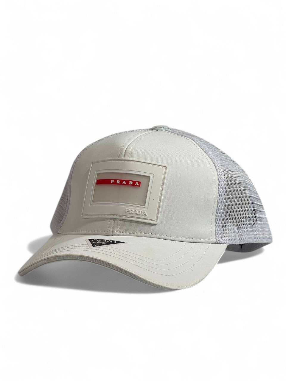 🤍 Prada White Mesh Logo Cap 🤍